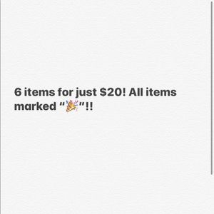 🎉 6 items for just $20